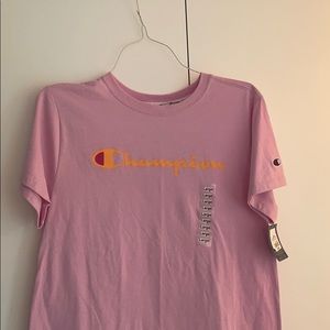 champion pink top, never worn with tags